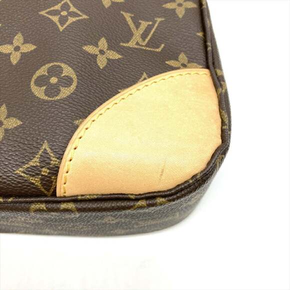 LOUIS VUITTON Authentic Brown Monogram Canvas Boulogne 30 Shoulder Bag